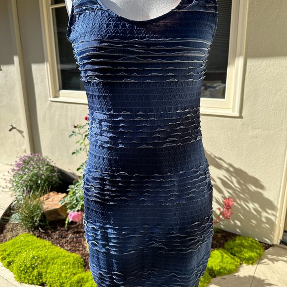 Dresses & Skirts - Blue Bodycon Sleeveless Dress
